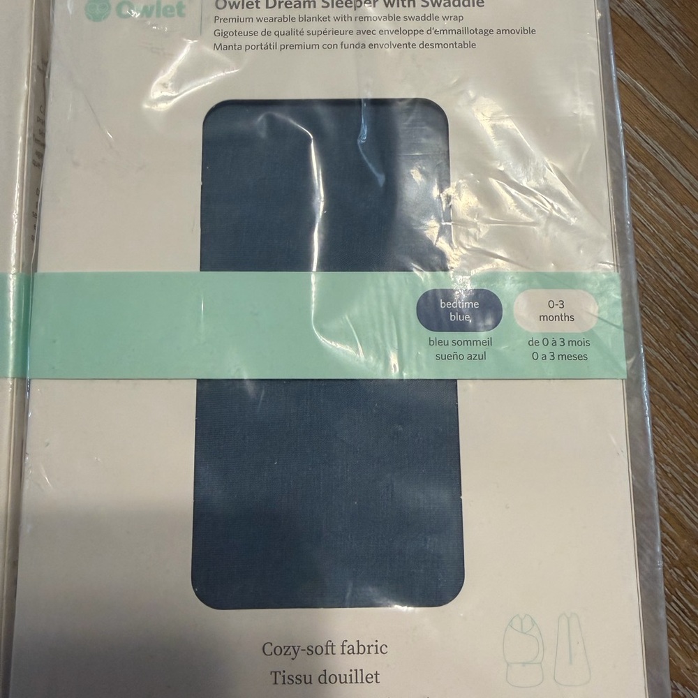 Owlet Dream Sleeper with Swaddle in Blue